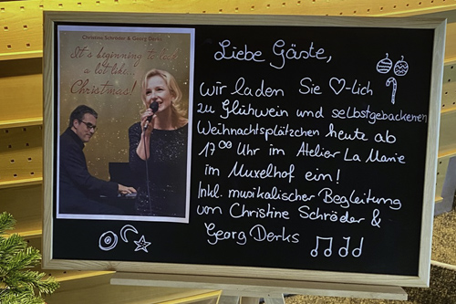 06.12.2024 Ankündigung Adventskonzert im Muxelhof / Atelier La Marie, Oberlech / Austria